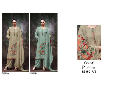 Preshe 3850 Ganga Plazzo Style Suits Supplier Gujarat