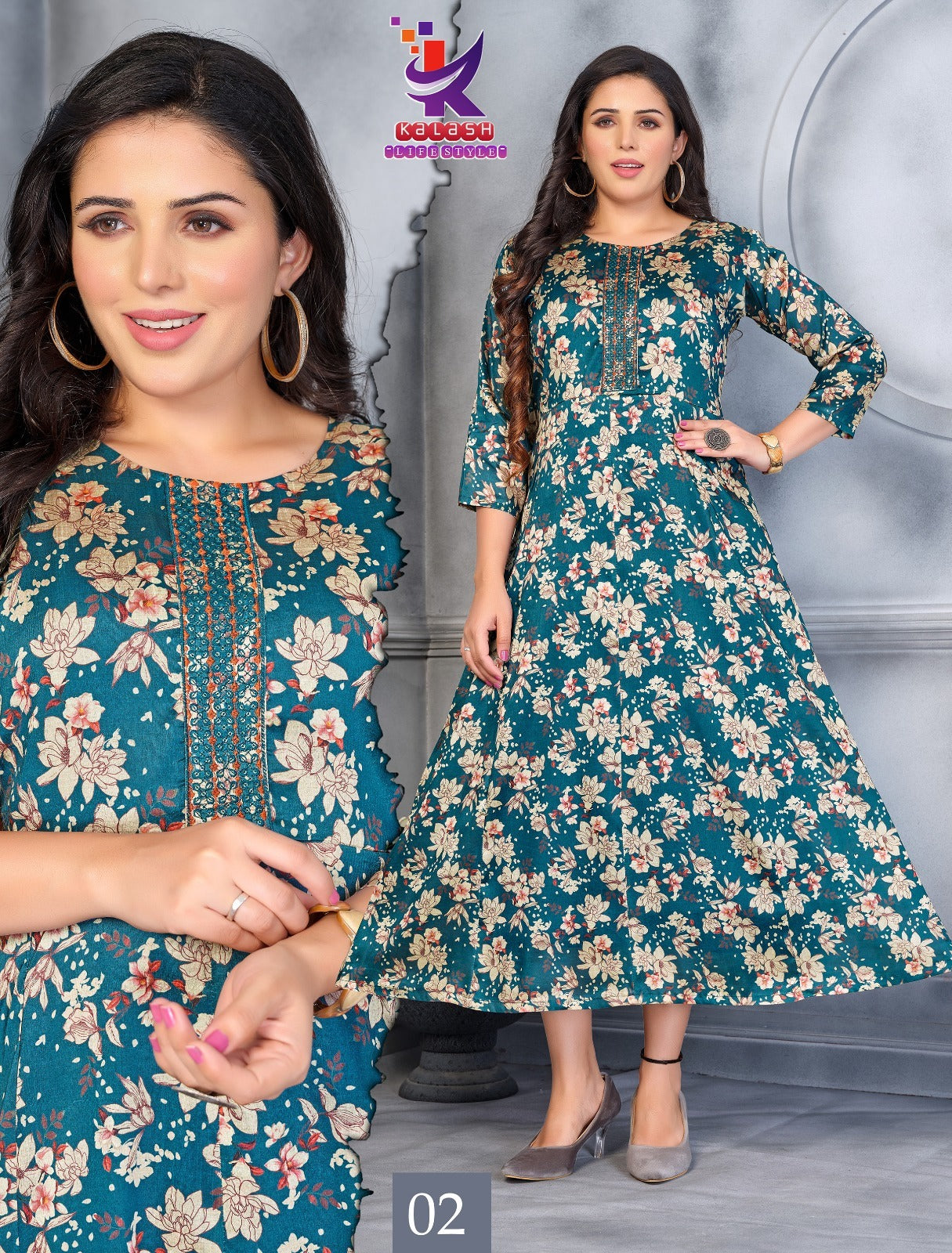 Pretty Fashion Mlm Kalash Lifestyle Simmer Tissue Anarkali Kurtis Wholesaler