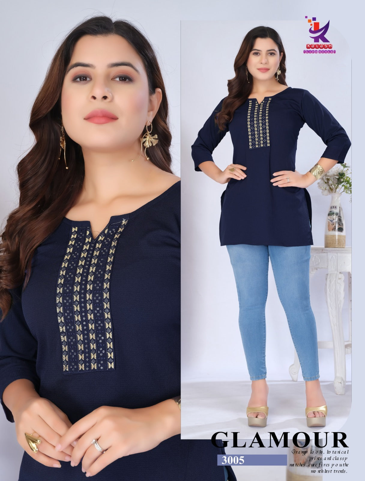 Pretty Little 2 Mlm Kalash Lifestyle Rayon 14Kg Short Kurtis Wholesaler