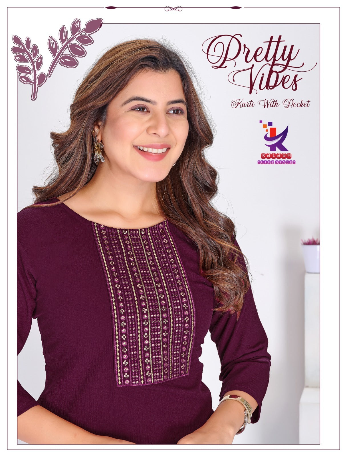 Pretty Vibes Mlm Kalash Lifestyle Rayon 22Kg Straight Cut Kurtis Manufacturer Ahmedabad