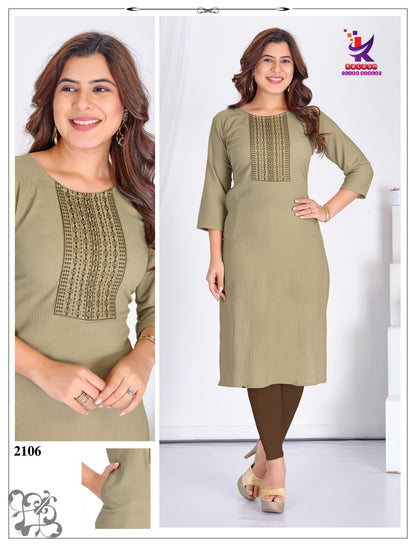 Pretty Vibes Mlm Kalash Lifestyle Rayon 22Kg Straight Cut Kurtis Manufacturer Ahmedabad