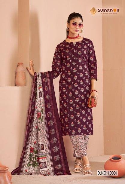 Preyasi Vol 10 Suryajyoti Cotton Readymade Pant Style Suits Exporter India