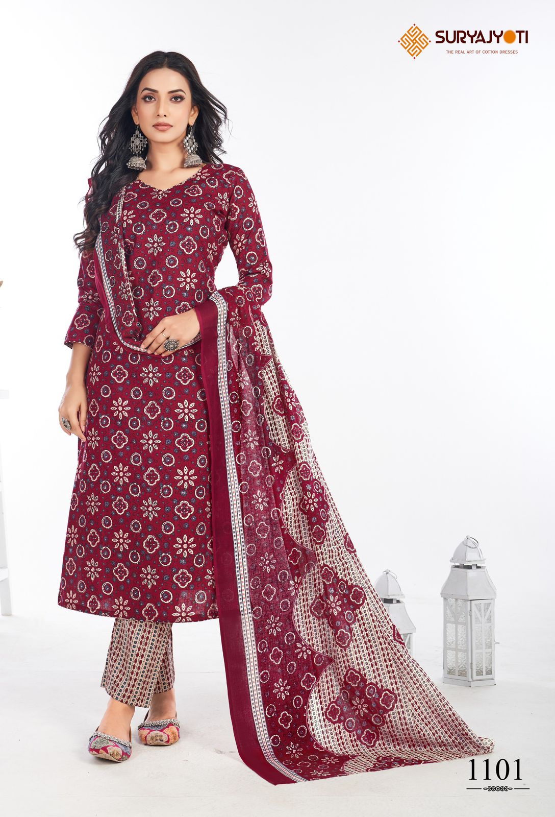 Preyasi Vol 11 Suryajyoti Cotton Readymade Pant Style Suits Wholesaler