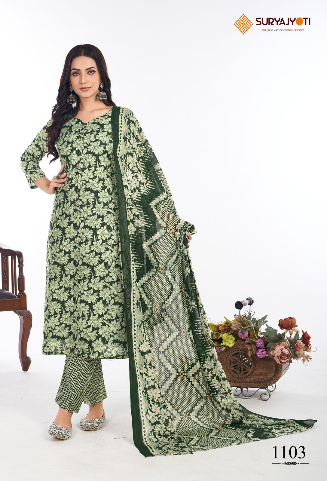 Preyasi Vol 11 Suryajyoti Cotton Readymade Pant Style Suits Wholesaler