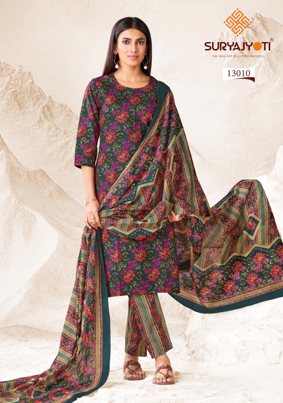 Preyasi Vol 13 The Taste Of Jaipur Suryajyoti Cotton Dress Material Wholesale