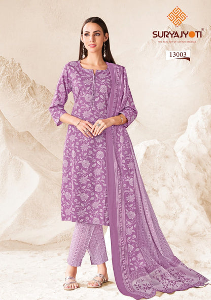 Preyasi Vol 13 The Taste Of Jaipur Suryajyoti Cotton Dress Material Wholesale