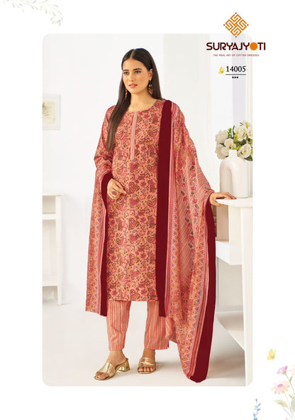 Preyasi Vol 14 Suryajyoti Cotton Dress Material Supplier India