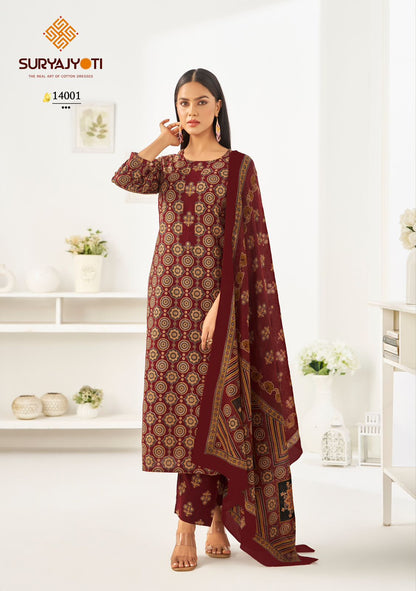 Preyasi Vol 14 Suryajyoti Cotton Dress Material Supplier India