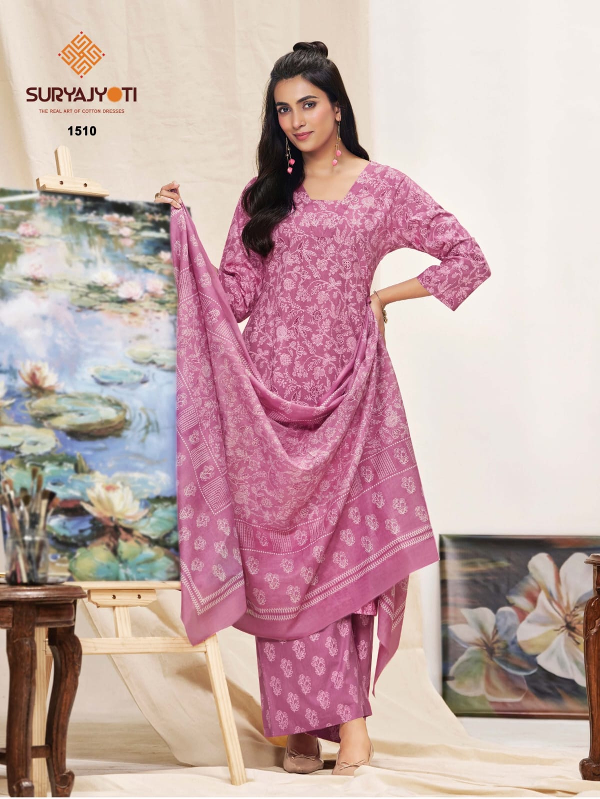 Preyasi Vol 15 Plazzo Special Suryajyoti Readymade Cotton Pant Suits Exporter Gujarat