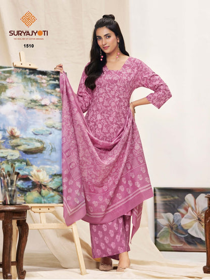 Preyasi Vol 15 Suryajyoti Cotton Dress Material Manufacturer