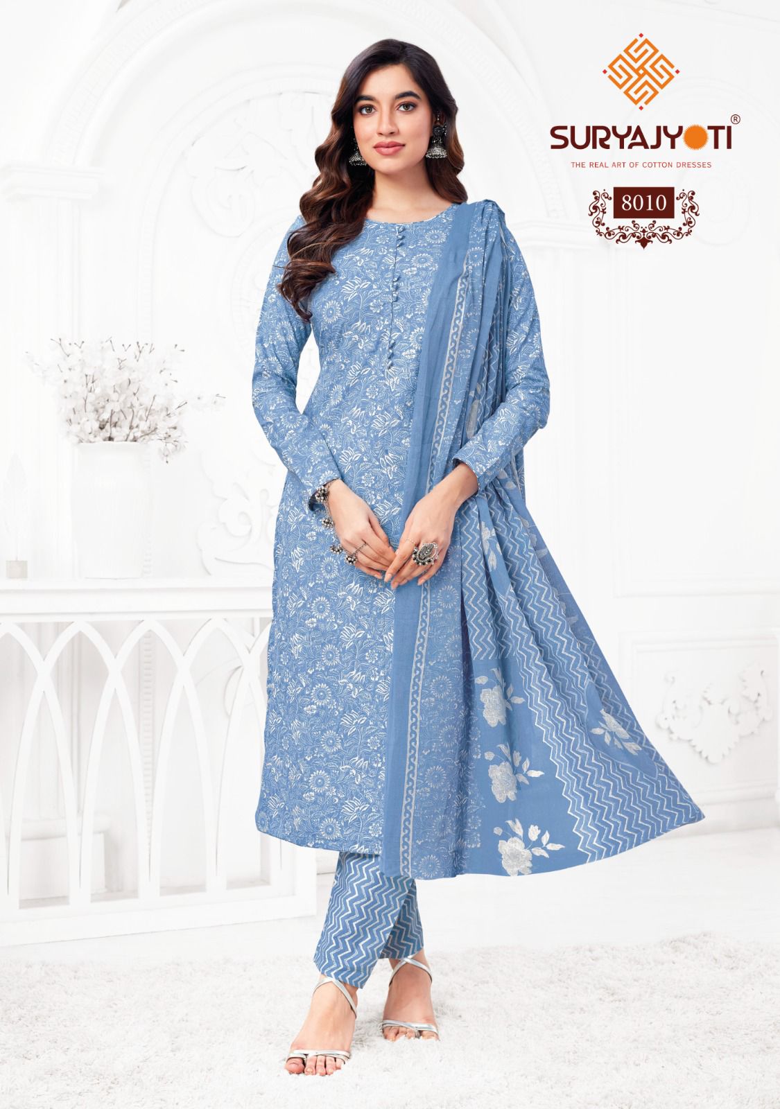 Preyasi Vol 8 Suryajyoti Cotton Readymade Pant Style Suits Wholesale