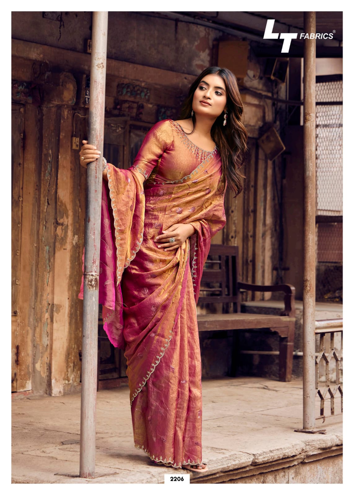 Primark Vol 22 Lt Fabrics Shine Silk Sarees Manufacturer Gujarat