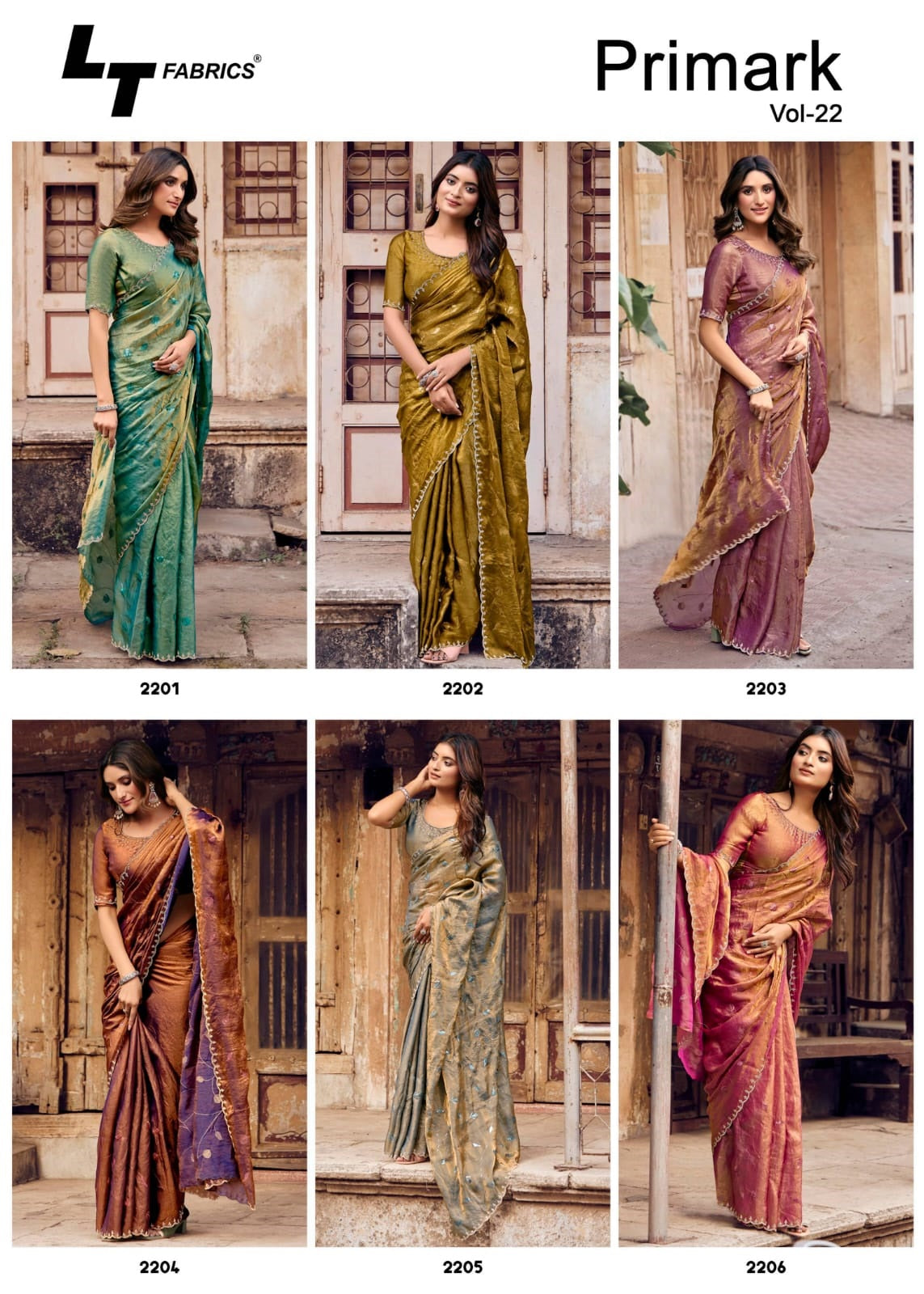 Primark Vol 22 Lt Fabrics Shine Silk Sarees Manufacturer Gujarat