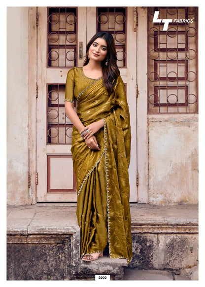Primark Vol 22 Lt Fabrics Shine Silk Sarees Manufacturer Gujarat