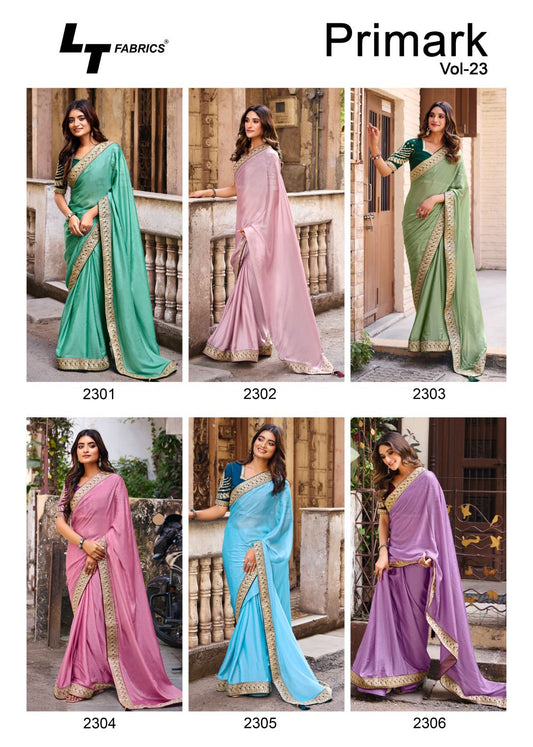 Primark Vol 23 Lt Fabrics Silk Sarees Wholesale Price