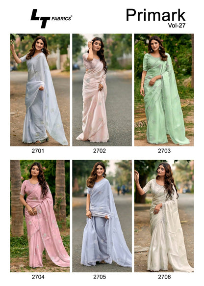 Primark Vol 27 Lt Fabrics Silk Sarees Wholesale Rate