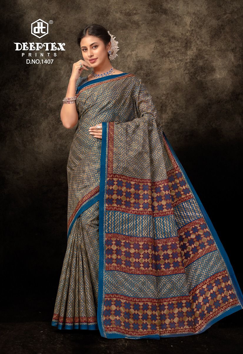 Prime Time Vol 14 Deeptex Prints Cotton Sarees Wholesale