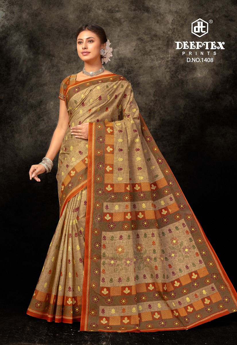 Prime Time Vol 14 Deeptex Prints Cotton Sarees Wholesale