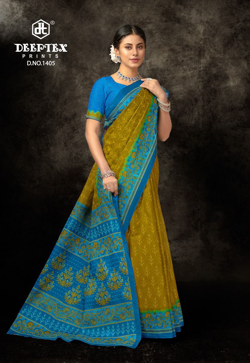Prime Time Vol 14 Deeptex Prints Cotton Sarees Wholesale