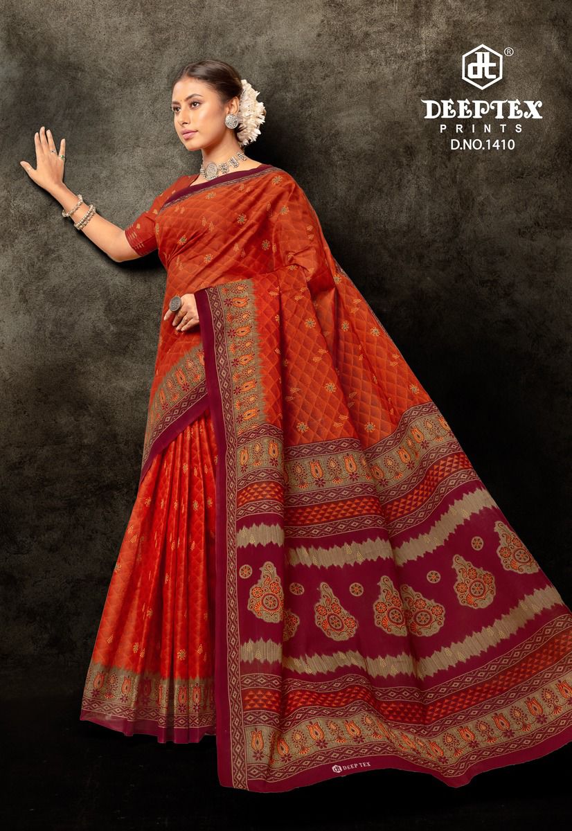 Prime Time Vol 14 Deeptex Prints Cotton Sarees Wholesale