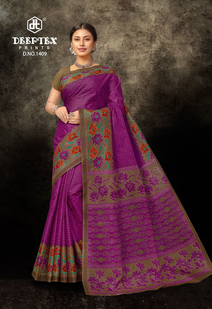 Prime Time Vol 14 Deeptex Prints Cotton Sarees Wholesale