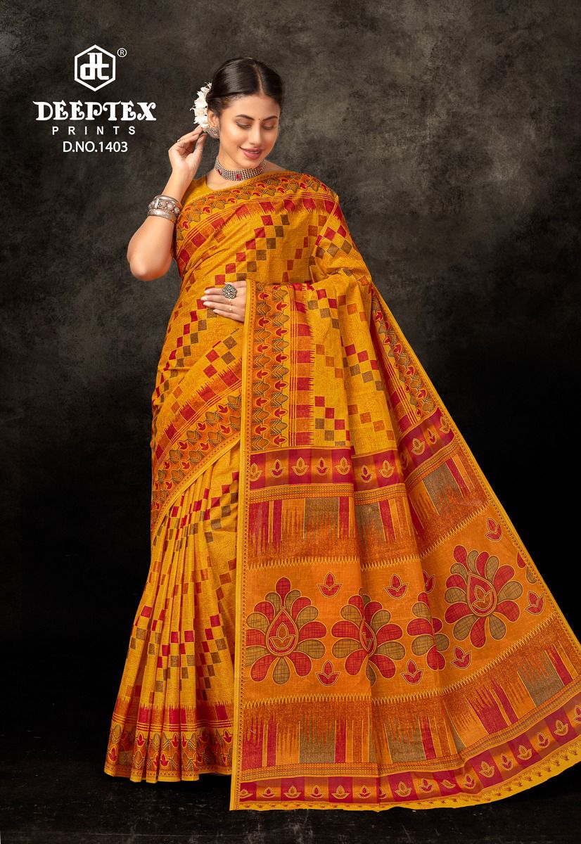 Prime Time Vol 14 Deeptex Prints Cotton Sarees Wholesale