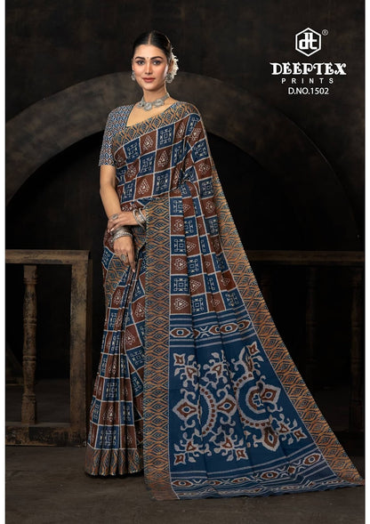 Prime Time Vol 15 Deeptex Prints Cotton Sarees Manufacturer Ahmedabad