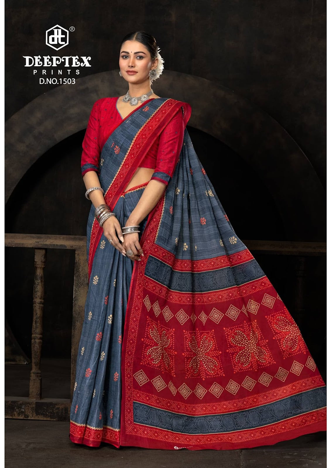 Prime Time Vol 15 Deeptex Prints Cotton Sarees Manufacturer Ahmedabad