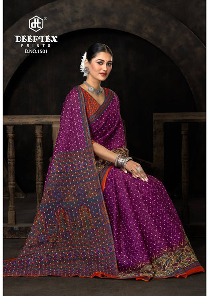 Prime Time Vol 15 Deeptex Prints Cotton Sarees Manufacturer Ahmedabad