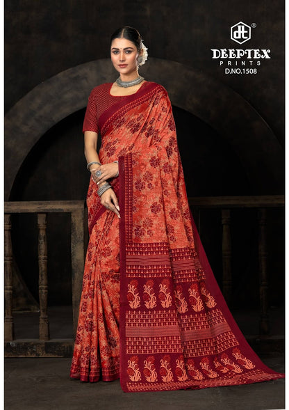 Prime Time Vol 15 Deeptex Prints Cotton Sarees Manufacturer Ahmedabad