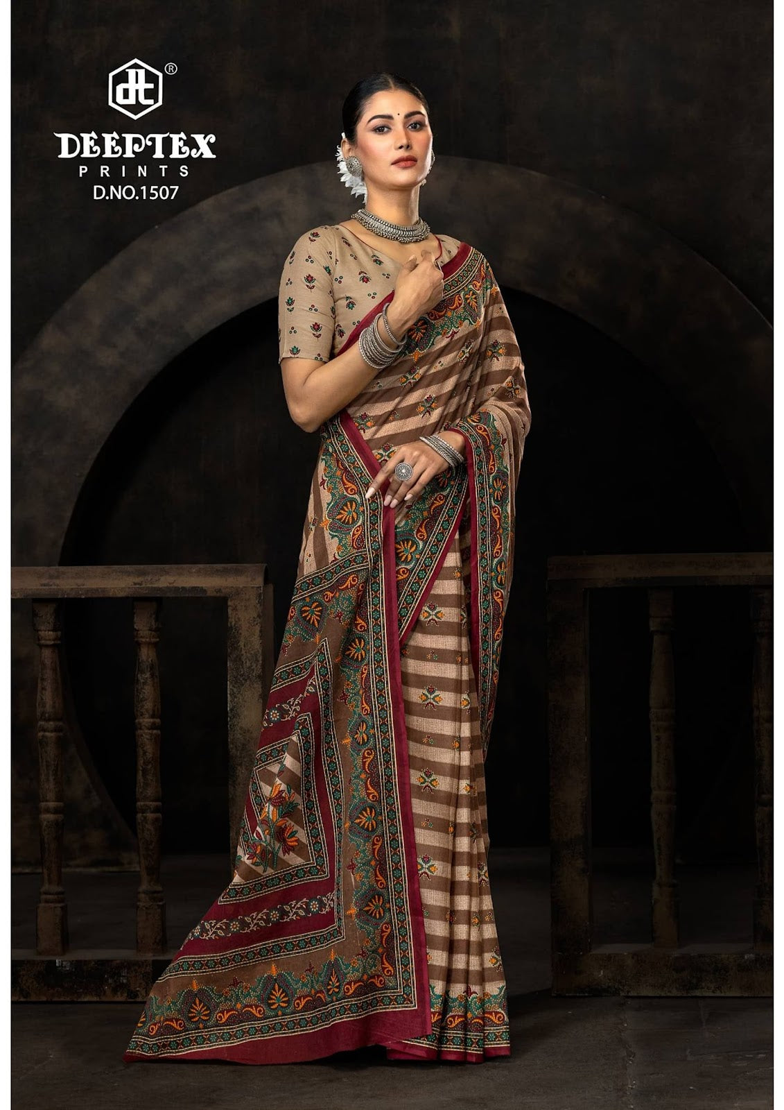 Prime Time Vol 15 Deeptex Prints Cotton Sarees Manufacturer Ahmedabad