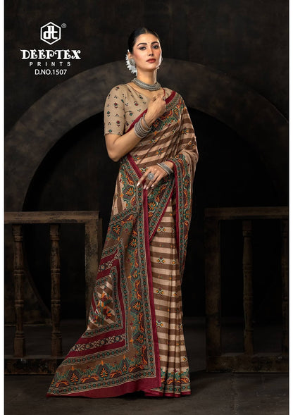 Prime Time Vol 15 Deeptex Prints Cotton Sarees Manufacturer Ahmedabad