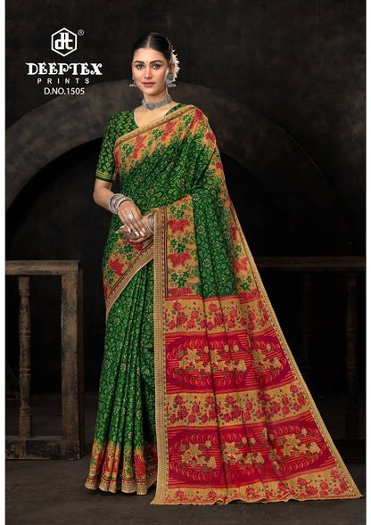 Prime Time Vol 15 Deeptex Prints Cotton Sarees Manufacturer Ahmedabad
