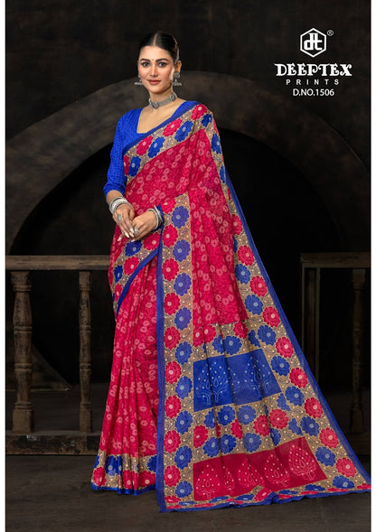 Prime Time Vol 15 Deeptex Prints Cotton Sarees Manufacturer Ahmedabad