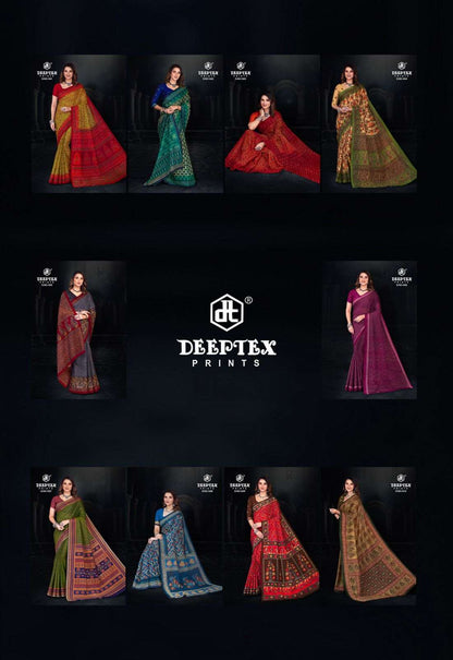 Prime Time Vol 16 Deeptex Prints Cotton Sarees Exporter Gujarat
