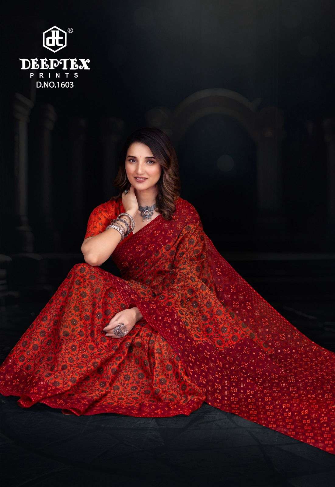 Prime Time Vol 16 Deeptex Prints Cotton Sarees Exporter Gujarat