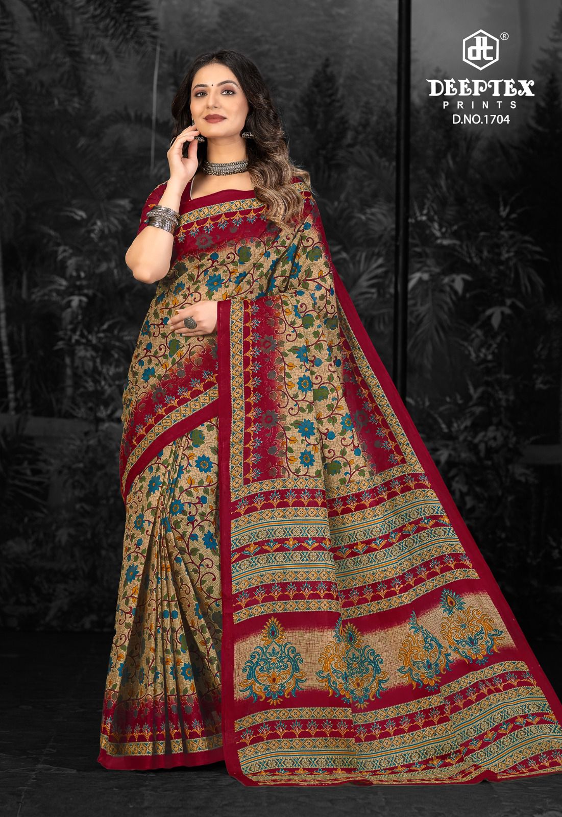 Prime Time Vol 17 Deeptex Prints Cotton Sarees Manufacturer