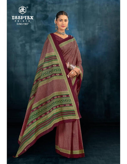 Prime Time Vol 19 Deeptex Prints Cotton Sarees Manufacturer Gujarat