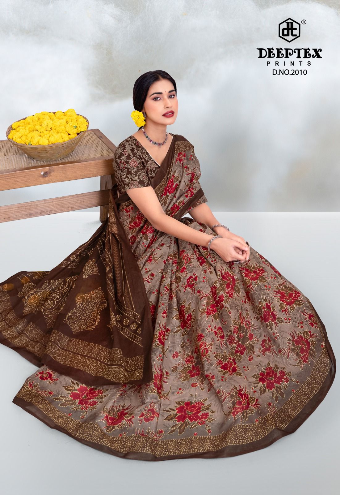 Prime Time Vol 20 Deeptex Prints Cotton Sarees Supplier Gujarat