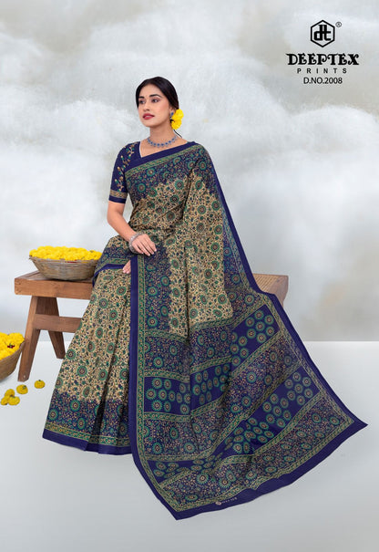 Prime Time Vol 20 Deeptex Prints Cotton Sarees Supplier Gujarat