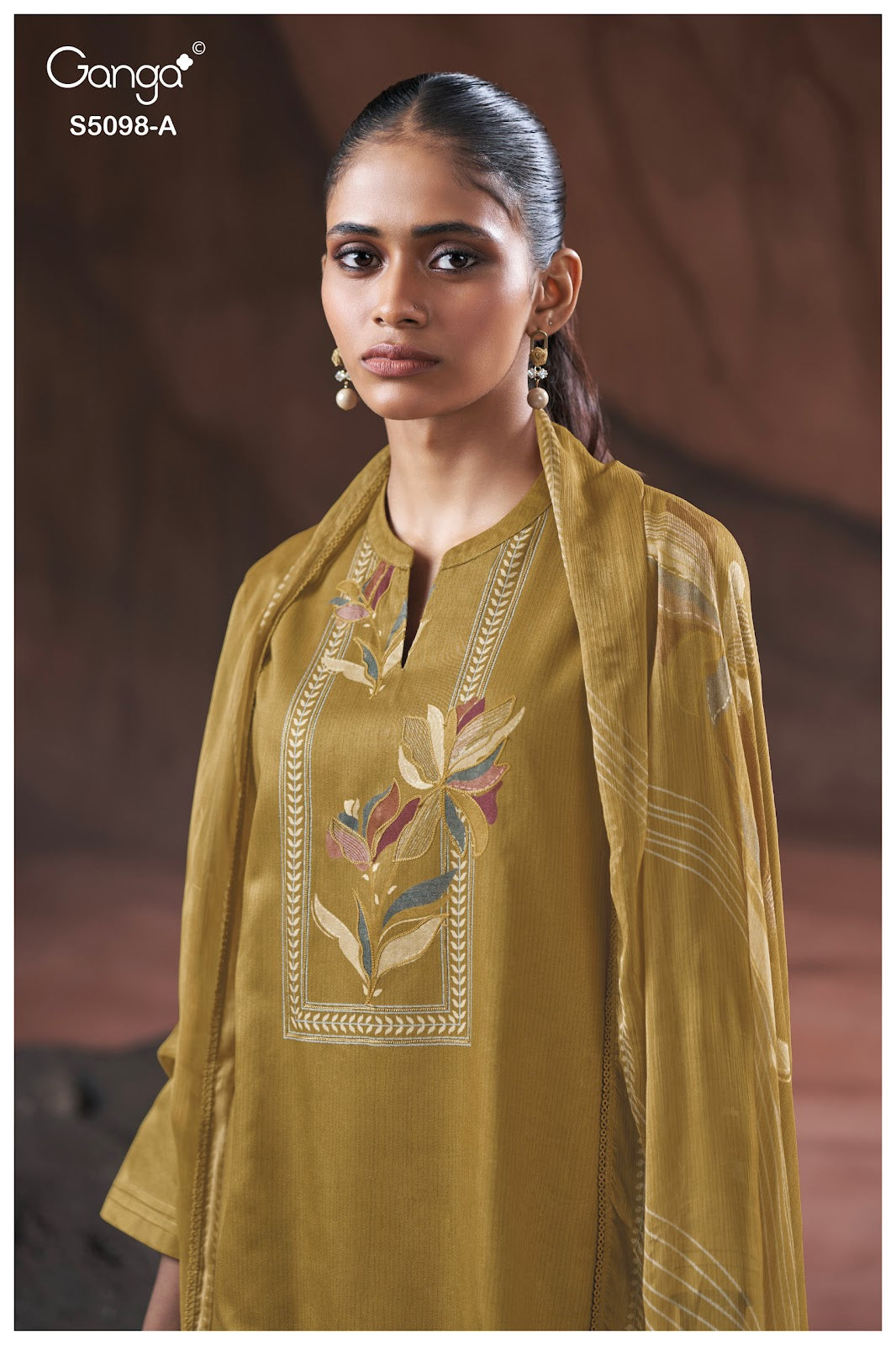 Primrose S5098 Ganga Cotton Satin Pant Style Suits Supplier India