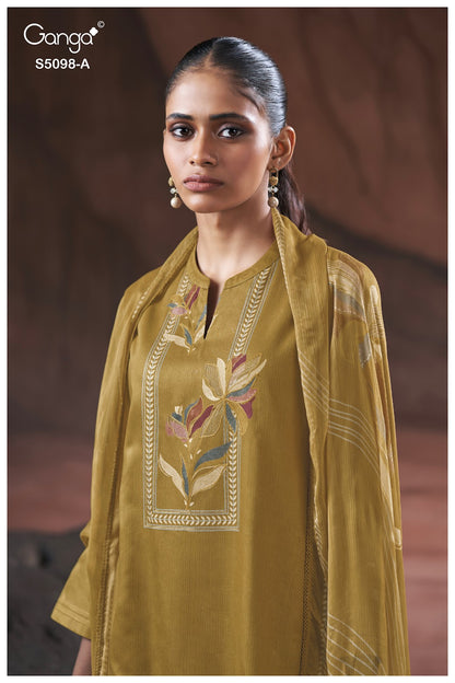 Primrose S5098 Ganga Cotton Satin Pant Style Suits Supplier India