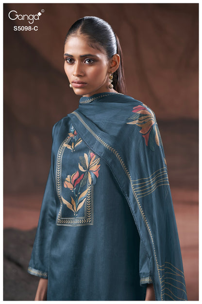 Primrose S5098 Ganga Cotton Satin Pant Style Suits Supplier India