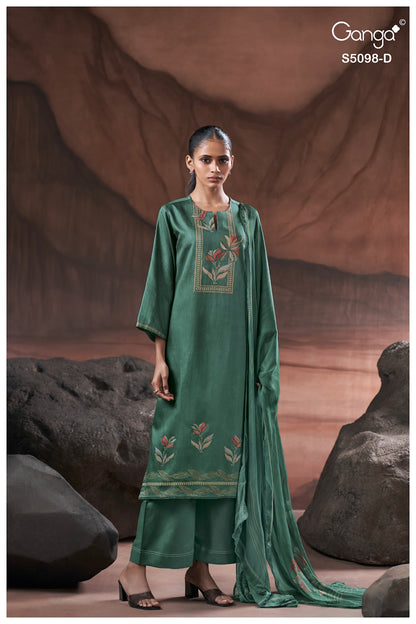 Primrose S5098 Ganga Cotton Satin Pant Style Suits Supplier India
