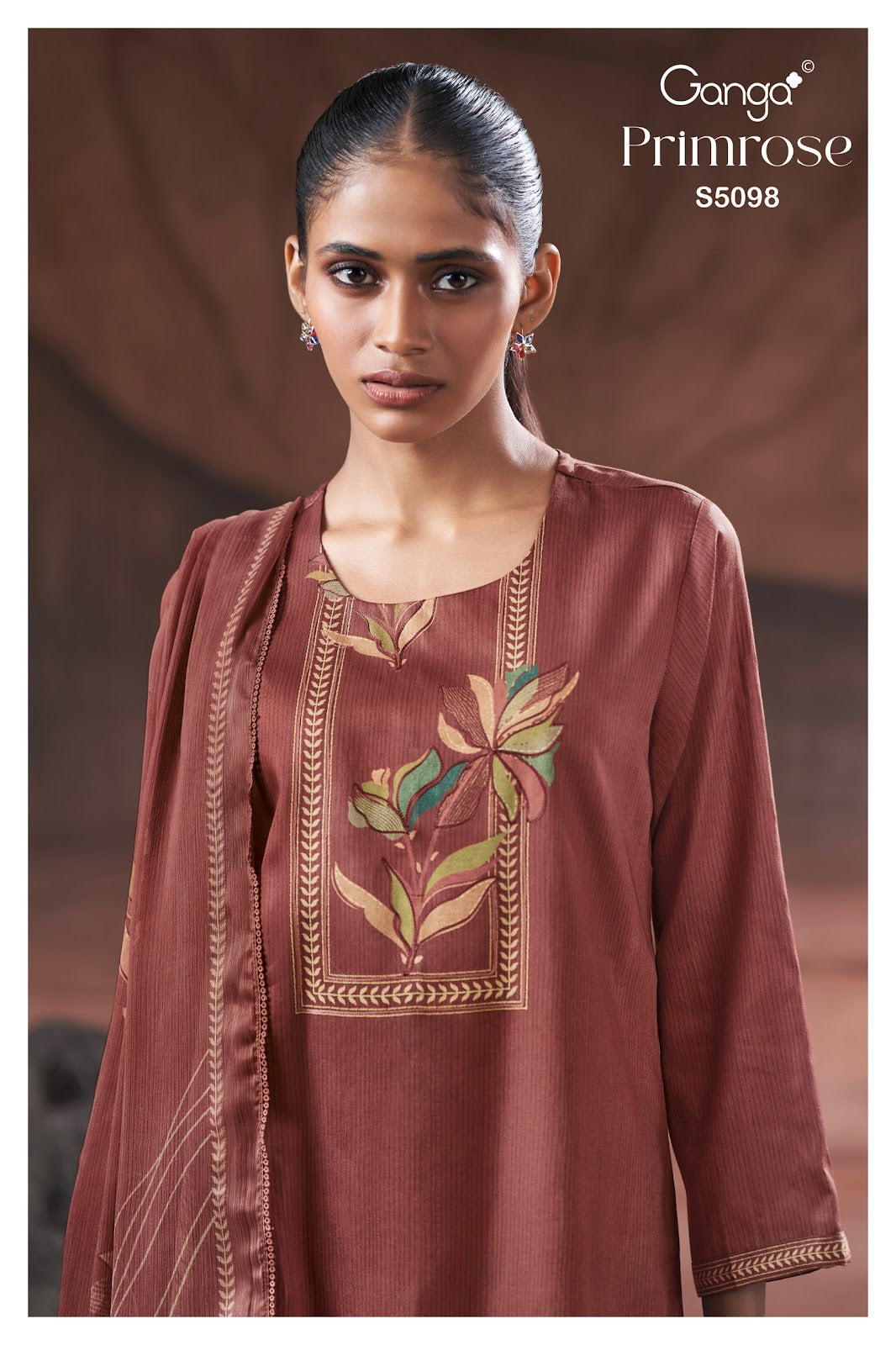 Primrose S5098 Ganga Cotton Satin Pant Style Suits Supplier India