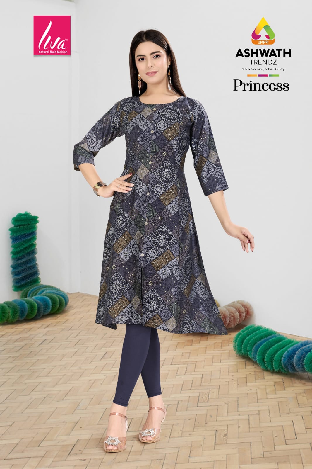 Princess Ashwath Chanderi Kurtis Manufacturer