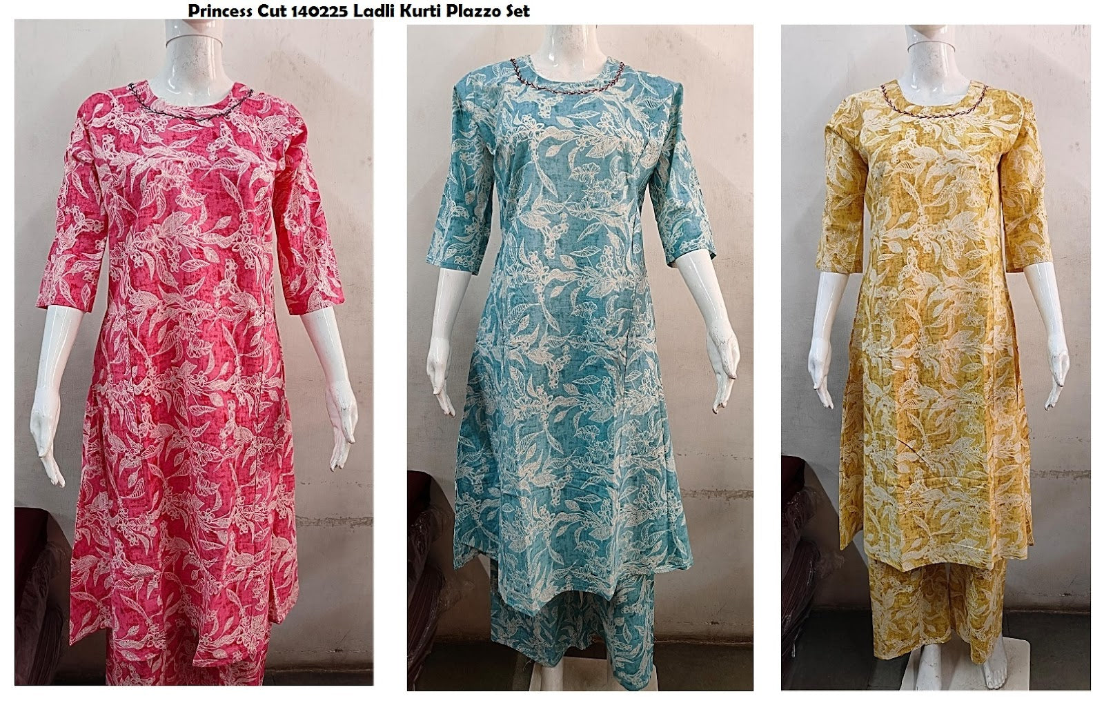 Princess Cut 140225 Ladli Linen Kurti Plazzo Set Supplier India