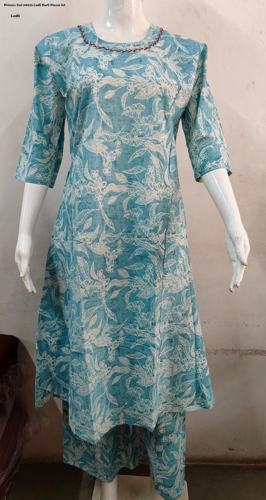 Princess Cut 140225 Ladli Linen Kurti Plazzo Set Supplier India
