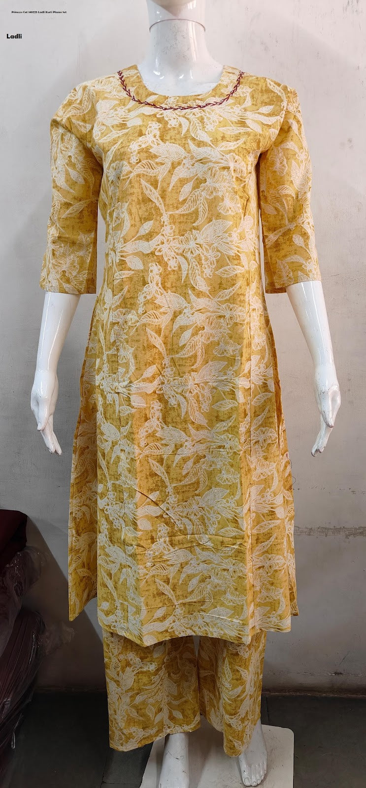 Princess Cut 140225 Ladli Linen Kurti Plazzo Set Supplier India