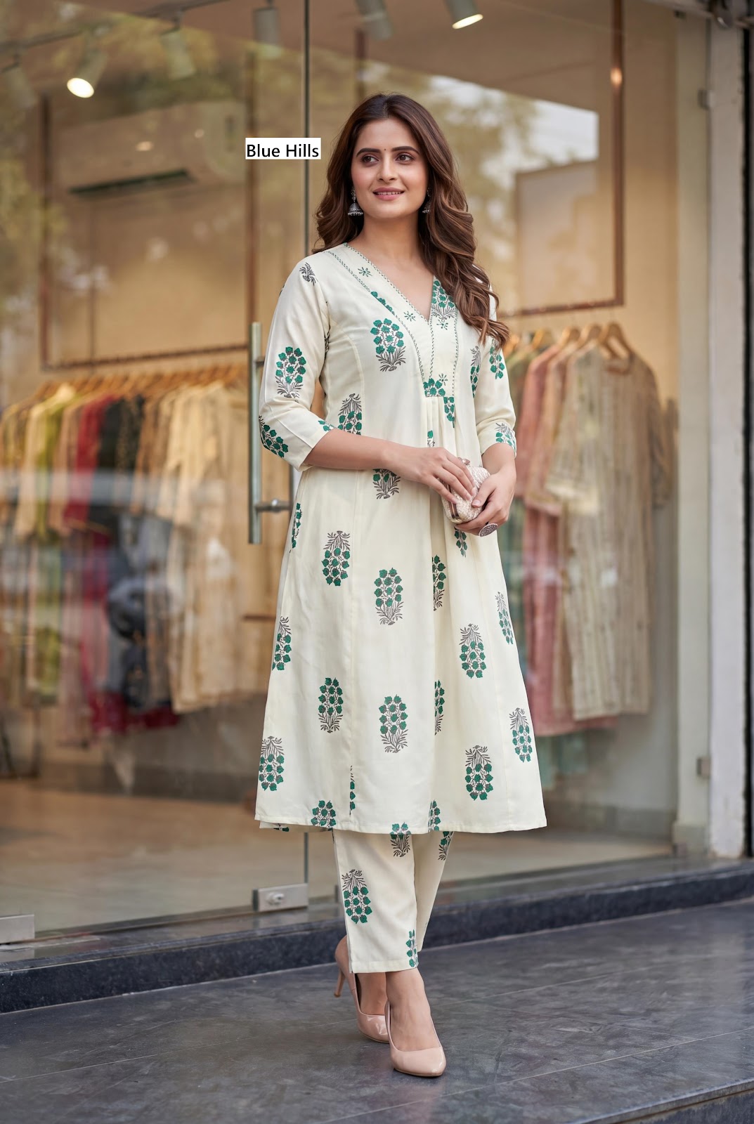 Princess Cut 1404 Blue Hills Rayon Co Ord Set Exporter India